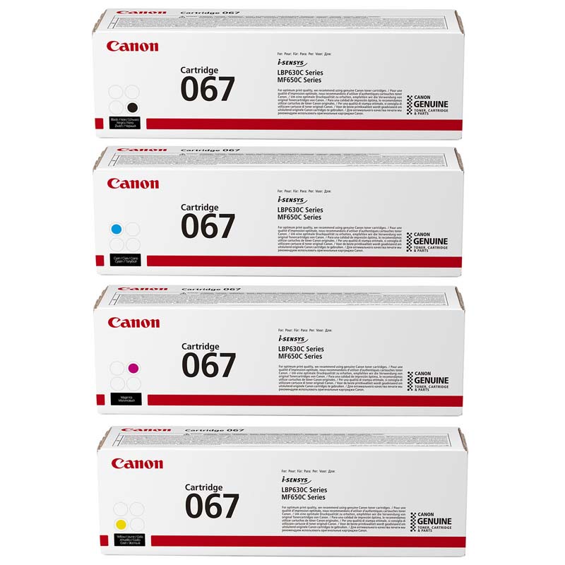 Canon 067 Full Set Original Standard Capacity Laser Toner Cartridges