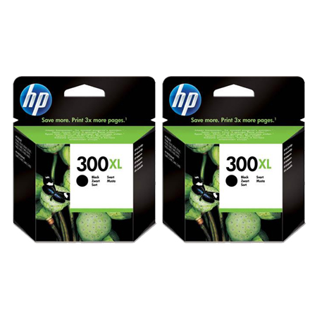 HP 300XL/D8J43AE Black Original High Capacity Inkjet Printer Cartridges Twin Pack