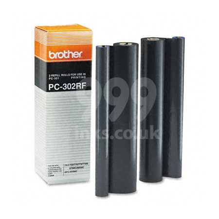 Brother PC302RF Black Original Ribbon Refills x 2 (PC-302RF)