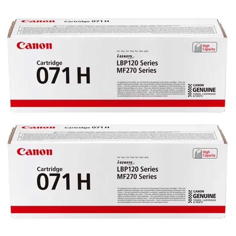 Canon 071H Black High Capacity Original Laser Toner Cartridge Twin Pack