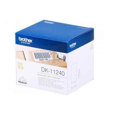Brother DK-11240 Original Label Tape (102mm x 51mm) Black on White x 600