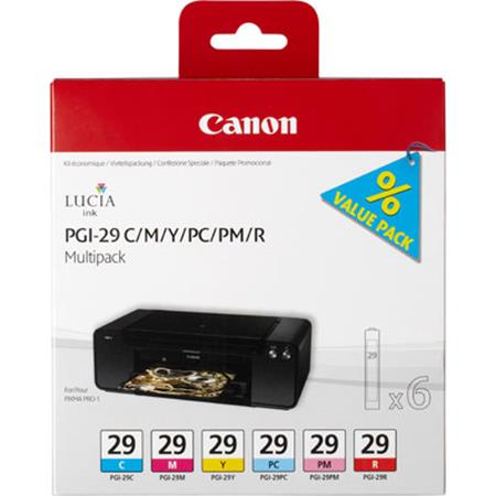 Canon PGI-29 C/M/Y/PC/PM/R Original Multipack Ink Cartridges