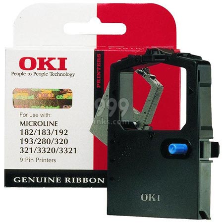 OKI 09002303 Black Original Fabric Ribbon Cartridge