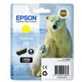 Epson 26 (T261440) Yellow Original Claria Premium Standard Capacity Ink Cartridge (Polar Bear)
