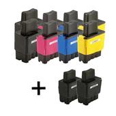 999inks Compatible Multipack Brother LC900 2 Full Set + 2 Free Black Inkjet Printer Cartridges