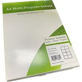 Alpa Cartridge A4 Multipurpose Labels 8 Per Sheet 99.1 x 67.7mm (White) Pk of 100