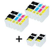 999inks Compatible Multipack Epson T2711 2 Full Sets + 2 FREE Black Inkjet Printer Cartridges