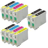 999inks Compatible Multipack Epson T0711/4 2 Full Sets + 2 FREE Black Inkjet Printer Cartridges