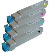 999inks Compatible Multipack Oki 438371 1 Full Set Laser Toner Cartridges
