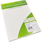 Alpa Cartridge A4 Multipurpose Labels 2 Per Sheet 199.6 x 143.5mm (White) Pk of 100