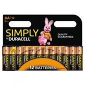 Duracell AA Simply Batteries Pack of 12