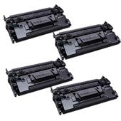 999inks Compatible Quad Pack HP 87A Black Standard Capacity Laser Toner Cartridges