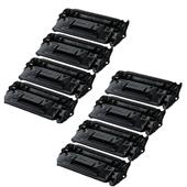999inks Compatible Eight Pack Canon 052H Black High Capacity Laser Toner Cartridges