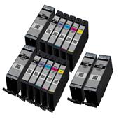 999inks Compatible Multipack Canon PGI-580PGBKXXL and CLI-581BK/C/M/Y/PB (XXL) 2 Full Sets + 2 FREE Black Inkjet Printer Cartridges