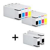 999inks Compatible Multipack Epson T7021/4 2 Full Sets + 2 FREE Black Inkjet Printer Cartridges