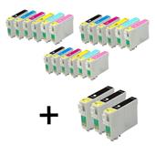 999inks Compatible Multipack Epson T0791/796 3 Full Sets + 3 FREE Black Inkjet Printer Cartridges