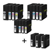 999inks Compatible Multipack Canon PGI-2500XLBK/Y 3 Full Sets + 3 FREE Black Inkjet Printer Cartridges