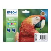 Epson T008 Colour Original Ink Cartridge Twin Pack (Parrot) (T008401)