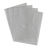 ValueX A4 Popper Wallets Clear Pack of 5
