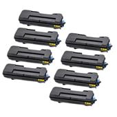 999inks Compatible Eight Pack Kyocera TK-7300 Black Laser Toner Cartridges