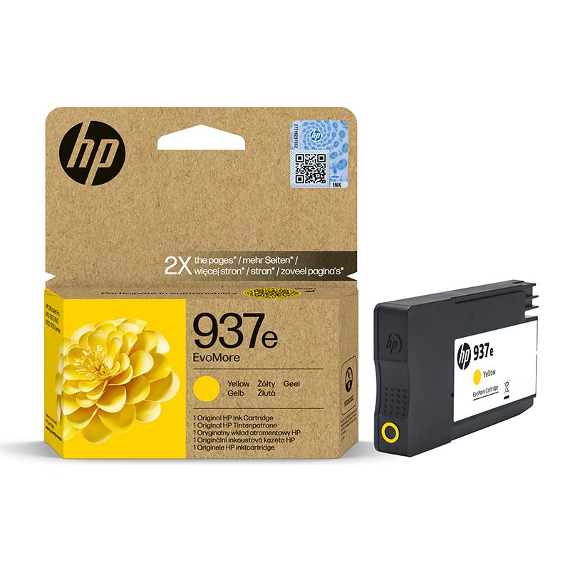 Product image for HP 937e (4S6W8NE) Yellow Original High Capacity Ink Cartridge - Small