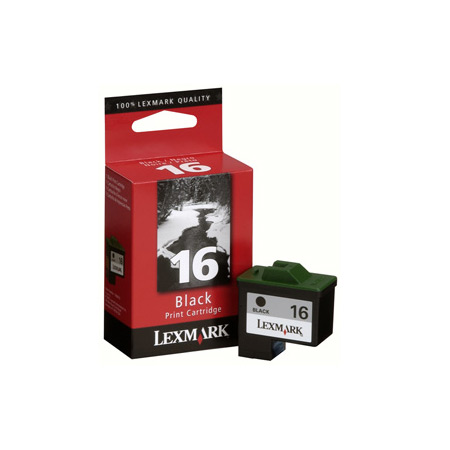 Product image for Lexmark No. 16 Black Original Ink Cartridge - Small