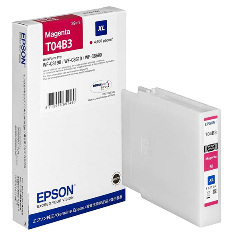Product image for Epson T04B3 (T04B340) Magenta Original High Capacity Ink Cartridge - Small