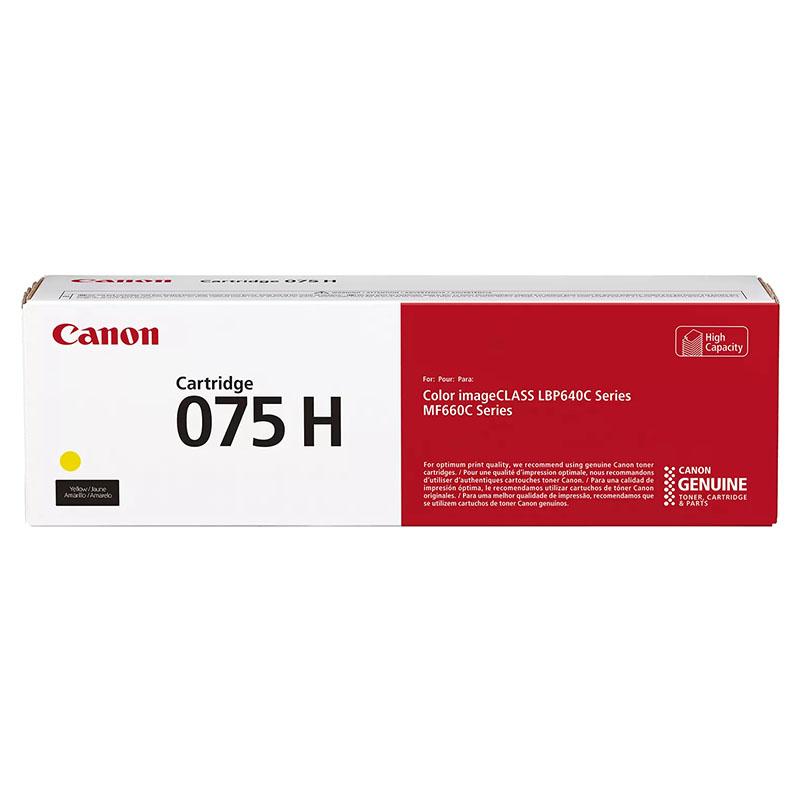 Product image for Canon 075H (6366C002) Yellow Original High Capacity Toner Cartridge - Small