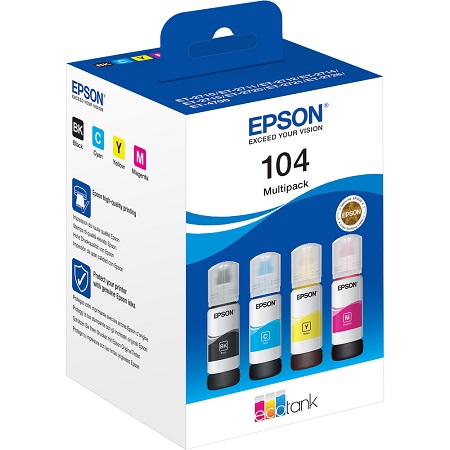 Product image for Epson 104 (T00P640) Original Ink Bottles Multipack - Small
