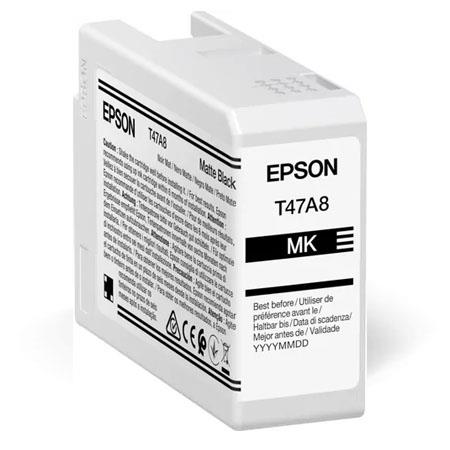 Product image for Epson T47A8 (T47A800) Matte Black Original UltraChrome Ink Cartridge (50ml) - Small
