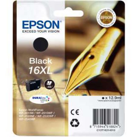 Product image for Epson 16XL (T163140) Black Original DURABrite Ultra High Capacity Ink Cartridge (Pen) - Small