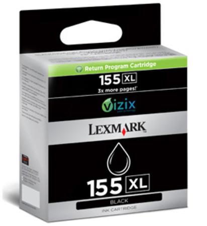 Product image for Lexmark No.155XL Black Original High Capacity Return Program Ink Cartridge - Small