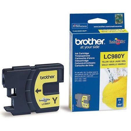 Product image for Brother LC980Y Yellow Original Ink Cartridge (LC-980Y) - Small