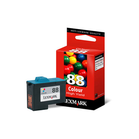 Product image for Lexmark No. 88 Colour Original High Yield Ink Cartridge - Small