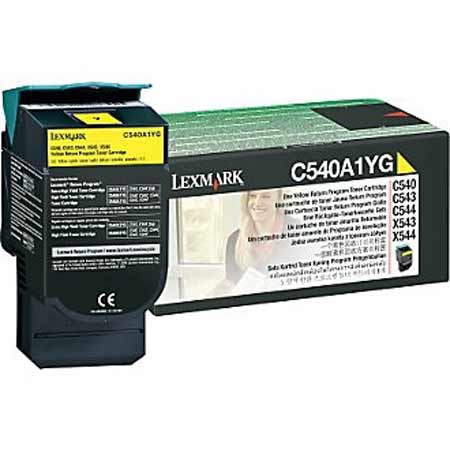 Product image for Lexmark C540A1YG Yellow Original Return Programme Toner Cartridge - Small