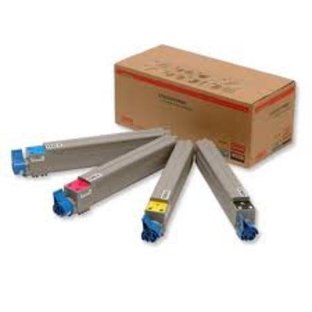 Product image for OKI 43112702 Rainbow Original Pack of 4 Toner Cartridges (Black/ Cyan/ Magenta/ Yellow) - Small