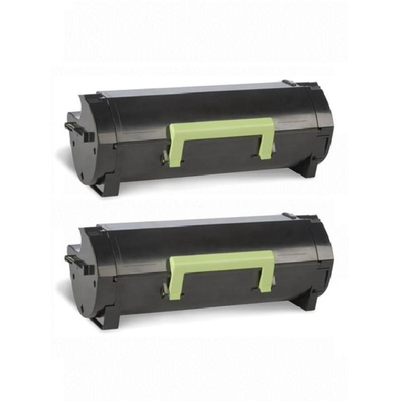 Product image for 999inks Compatible Twin Pack Lexmark 502U (50F2U0E) Black Ultra High Capacity Laser Toner Cartridges - Small