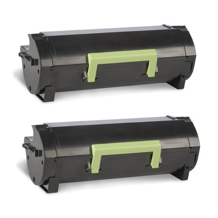 Product image for 999inks Compatible Twin Pack Lexmark 522H Black Laser Toner Cartridges - Small