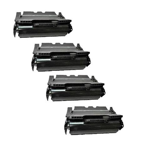 Product image for 999inks Compatible Quad Pack Lexmark X644H21E Black High Capacity Laser Toner Cartridges - Small