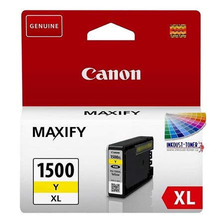 Product image for Canon PGI-1500XLY Yellow Original High Capacity Ink Cartridge - Small