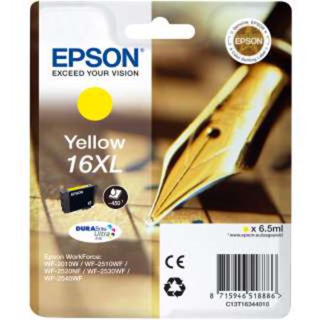 Product image for Epson 16XL (T163440) Yellow Original DURABrite Ultra High Capacity Ink Cartridge (Pen) - Small