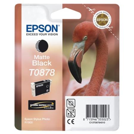 Product image for Epson T0878 Matte Black Original Ink Cartridge (Flamingo) (T087840) - Small