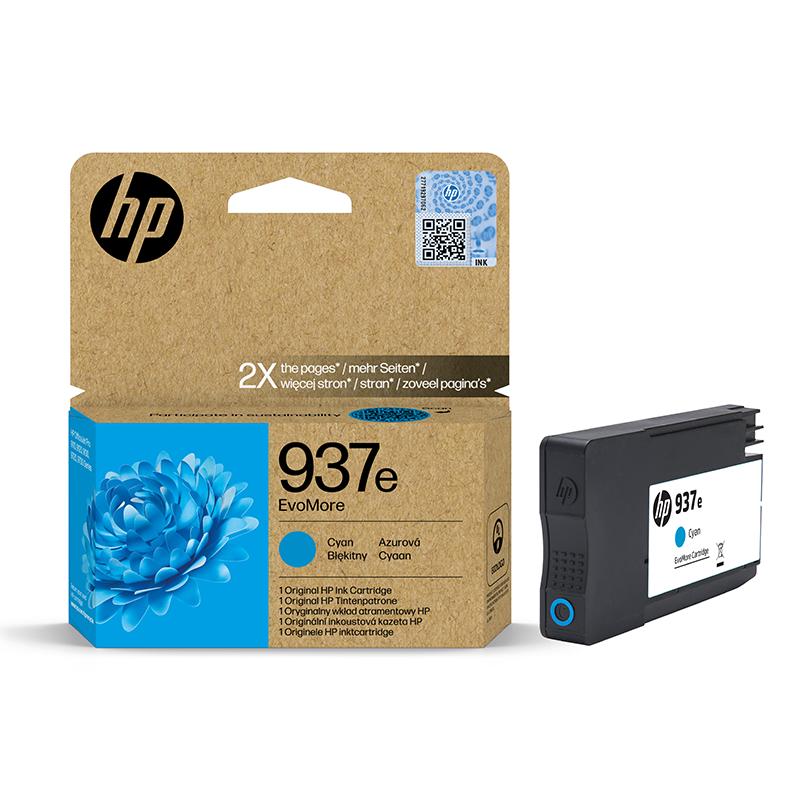 Product image for HP 937e (4S6W6NE) Cyan Original High Capacity Ink Cartridge - Small