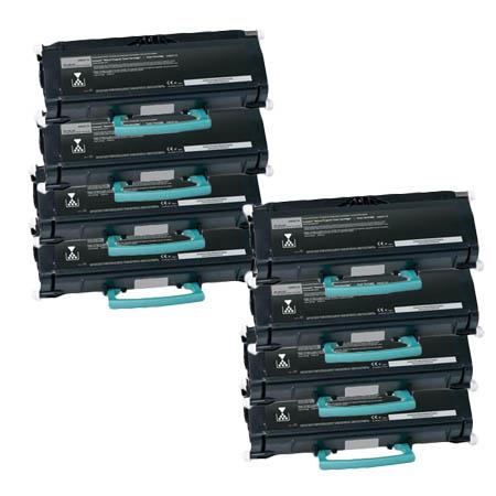 Product image for 999inks Compatible Eight Pack Lexmark X463X11G Black Extra High Capacity Laser Toner Cartridges - Small