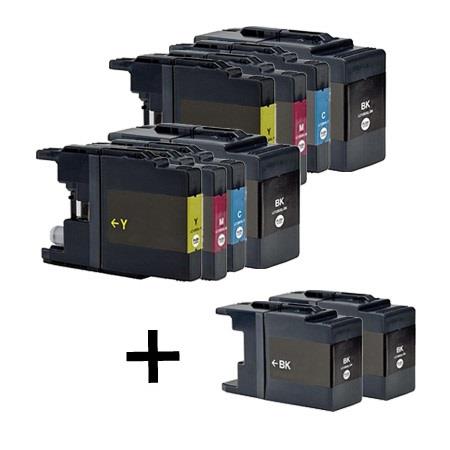 Product image for 999inks Compatible Multipack Brother LC1240 2 Full Sets + 2 FREE Black Inkjet Printer Cartridges - Small