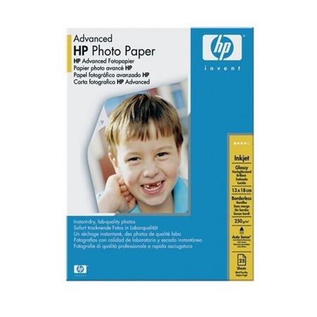 Product image for HP Q8696A Advanced Glossy Photo Paper 130 x 180 mm 250gsm (25 Sheets) - Small