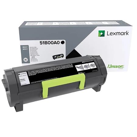 Product image for Lexmark 51B00A0 Black Original Standard Capacity Toner Cartridge - Small