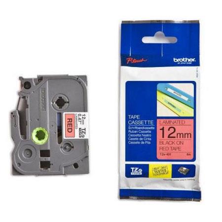 Product image for Brother TZe-431 Original P-Touch Label Tape (12mm x 8m) Black On Red - Small