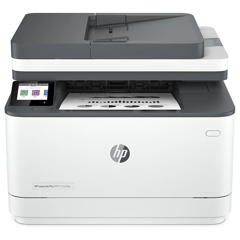 Product image for HP LaserJet Pro MFP 3102fdw A4 Mono Multifunction Laser Printer - Small