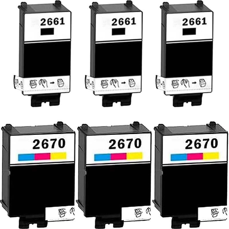 Product image for 999inks Compatible Multipack Epson 266/267 3 Full Set Inkjet Printer Cartridges - Small